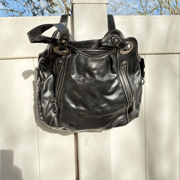 Gianni Bernini Handbags - Elegant Black Leather Shoulder Bag